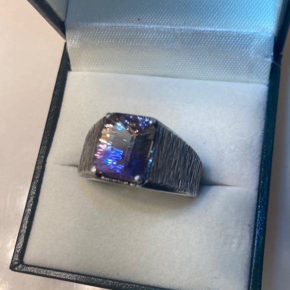 Vintage Unisex Mystic Amethyst Ring - Picture 3 of 7